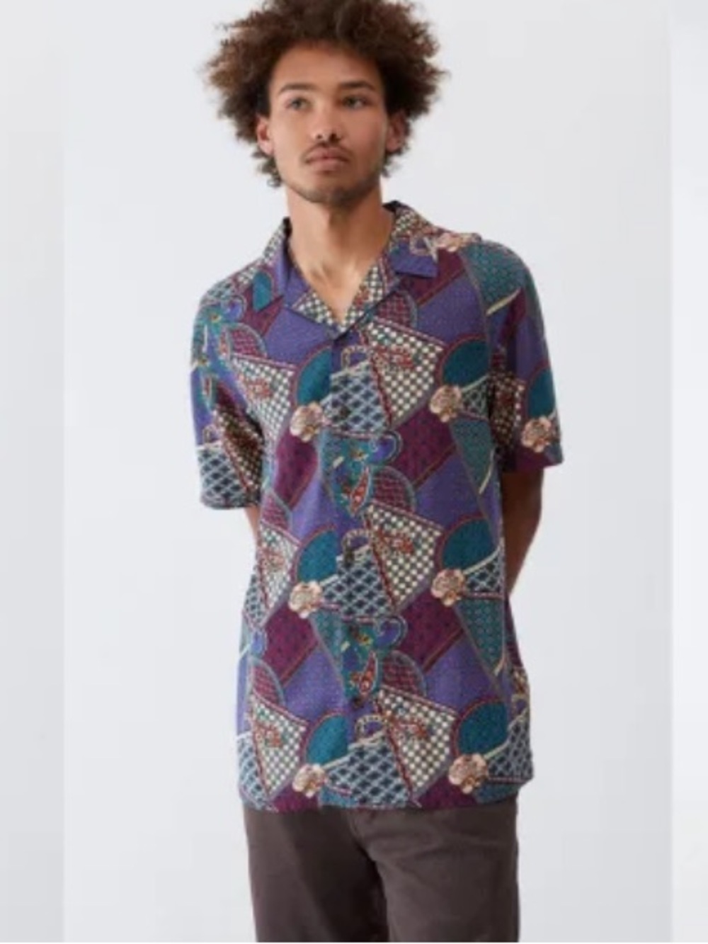 Pacsun vintage-inspired camp collar shirt